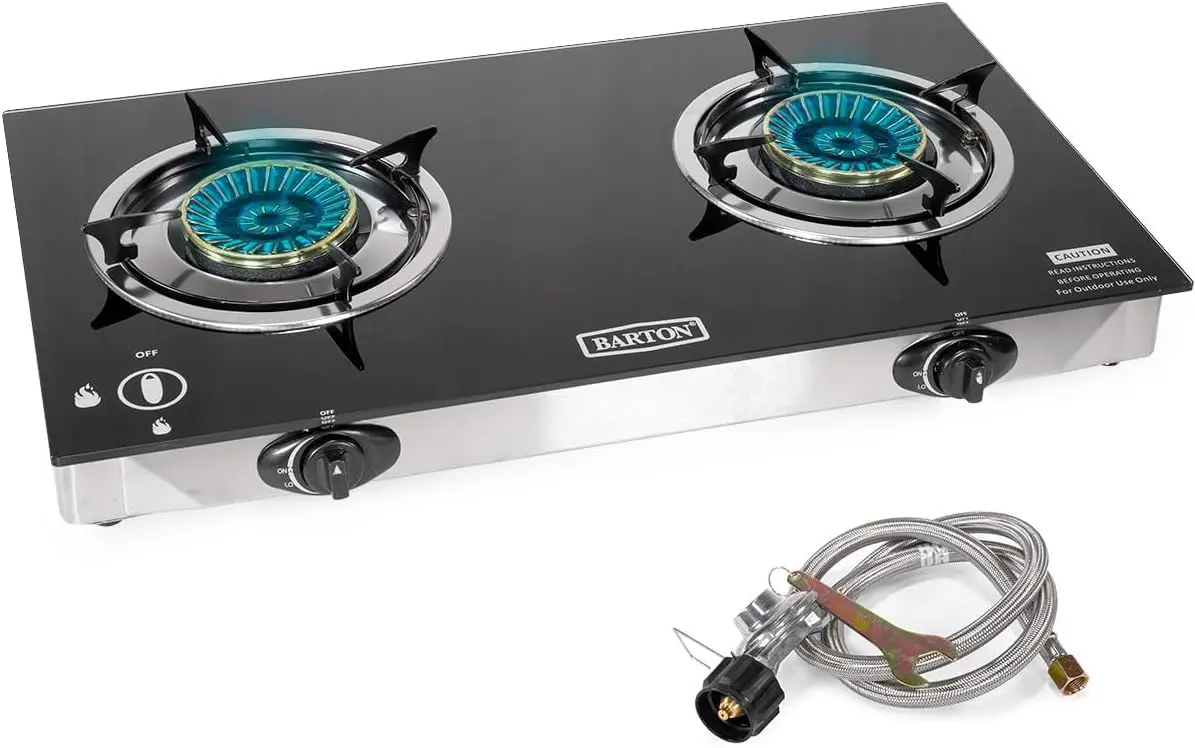 Camping Cooking Top - موقد غاز بروبان بـ 2 شعلة،