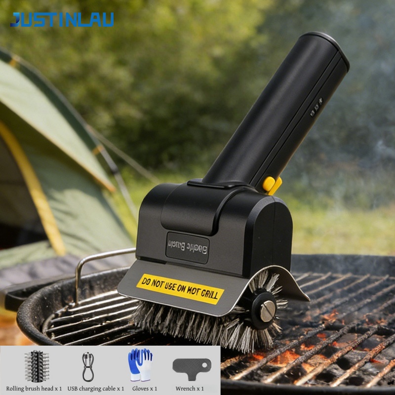 Camping Cooking Device - فرشاة الشواء الكهربائية من جاستينلاو لإزالة