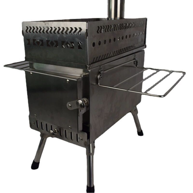 Camping Cooking Fire Stove - موقد خشب قابل للطي من الفولاذ