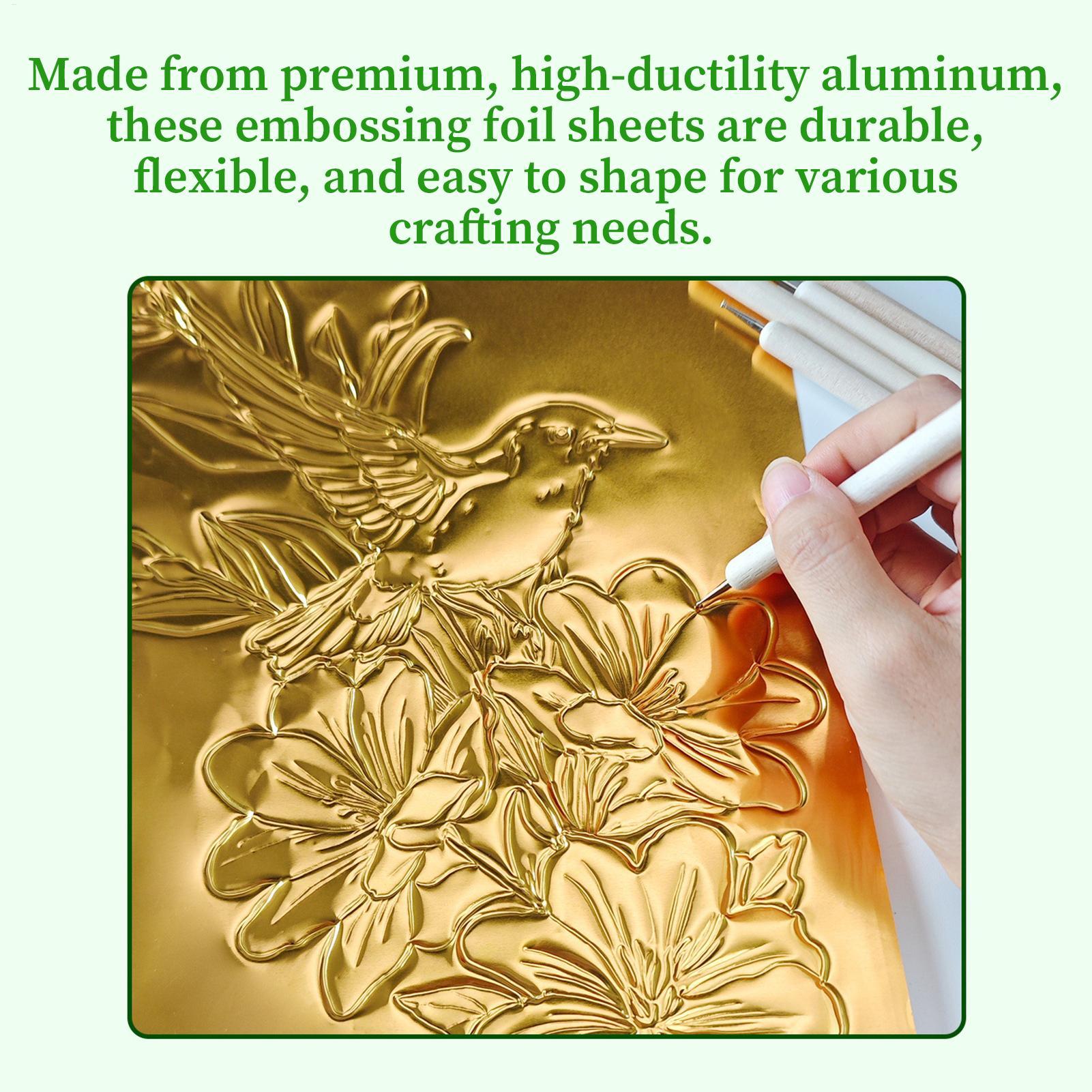 Aluminum Foil Heavy Duty - 20 قطعة من صفائح الألمنيوم الذهبية