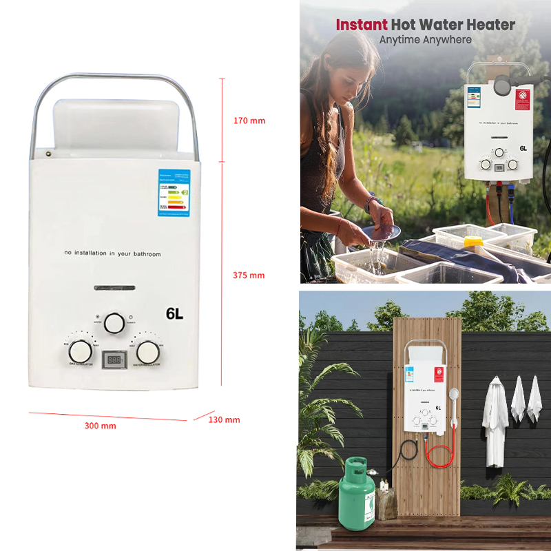 Camping Cooking Heater - سخان مياه يعمل بالبروبان سعة 6