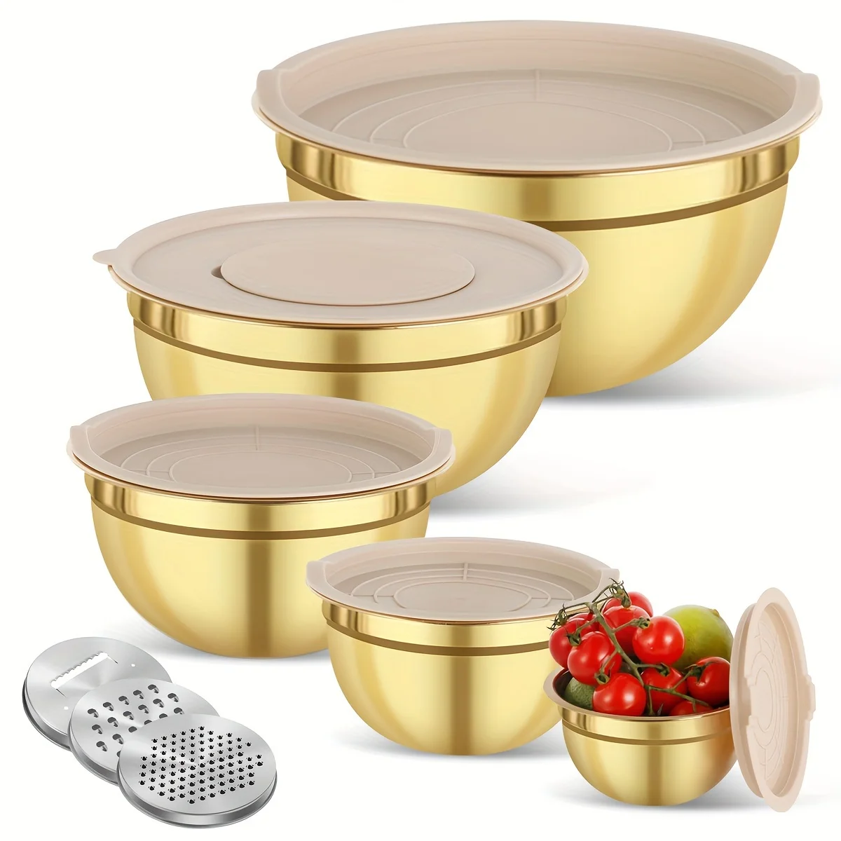Camping Cooking Pan Set - طقم وعاء خلط من الفولاذ المقاوم