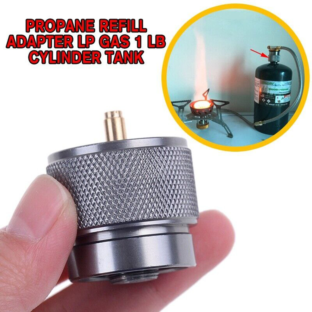 Camping Cooking Gas Canister - محول إعادة تعبئة موقد الغاز 1/2