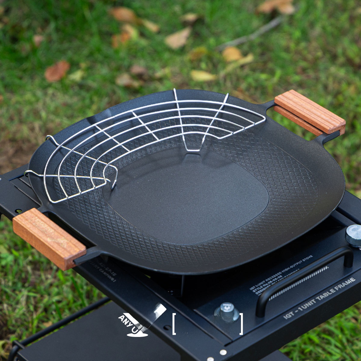 Camping Cooking Grill - مقلاة شواء للتخييم في الهواء الطلق،