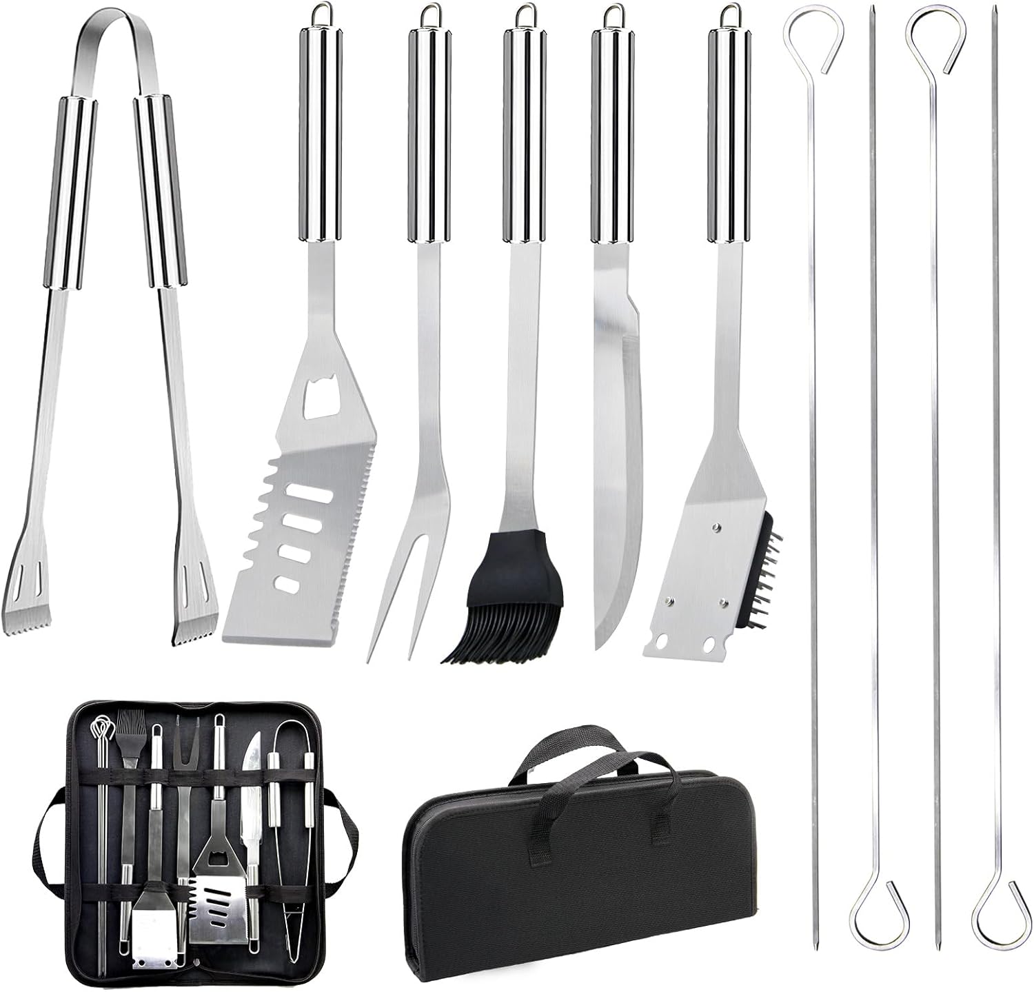 Camping Cooking Utensil Bag - مجموعة أدوات الشواء من الفولاذ المقاوم