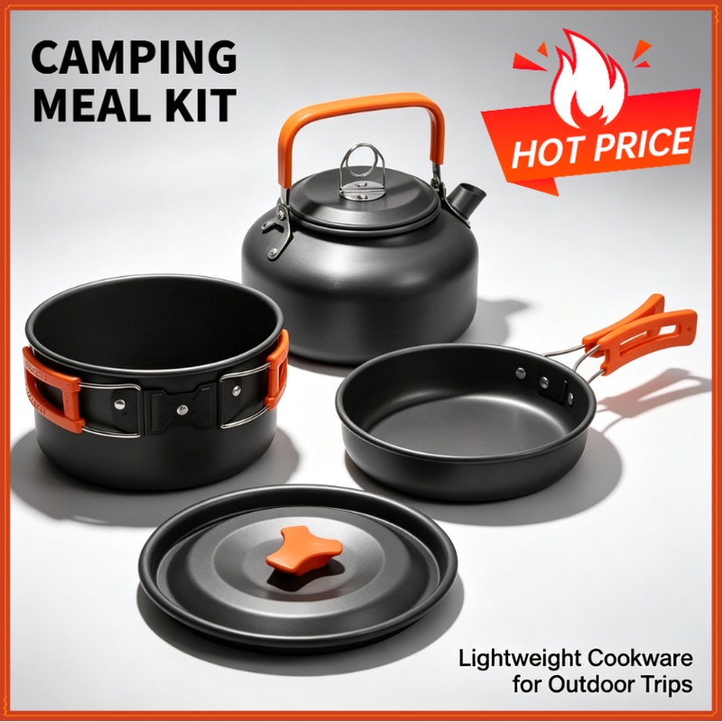 Camping Cooking Utensil Bag - مجموعة أدوات الطهي للتخييم، أدوات طهي