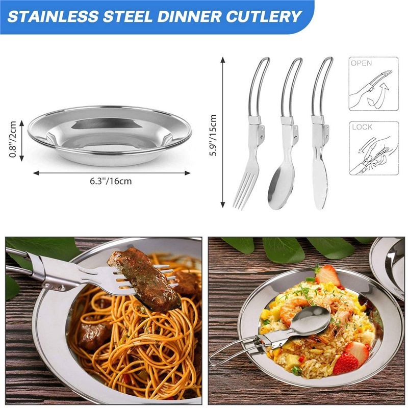 【المشتريين】جهيزات المطابخ التخ - مراجعة Camping Cooking Pan Set وسعره