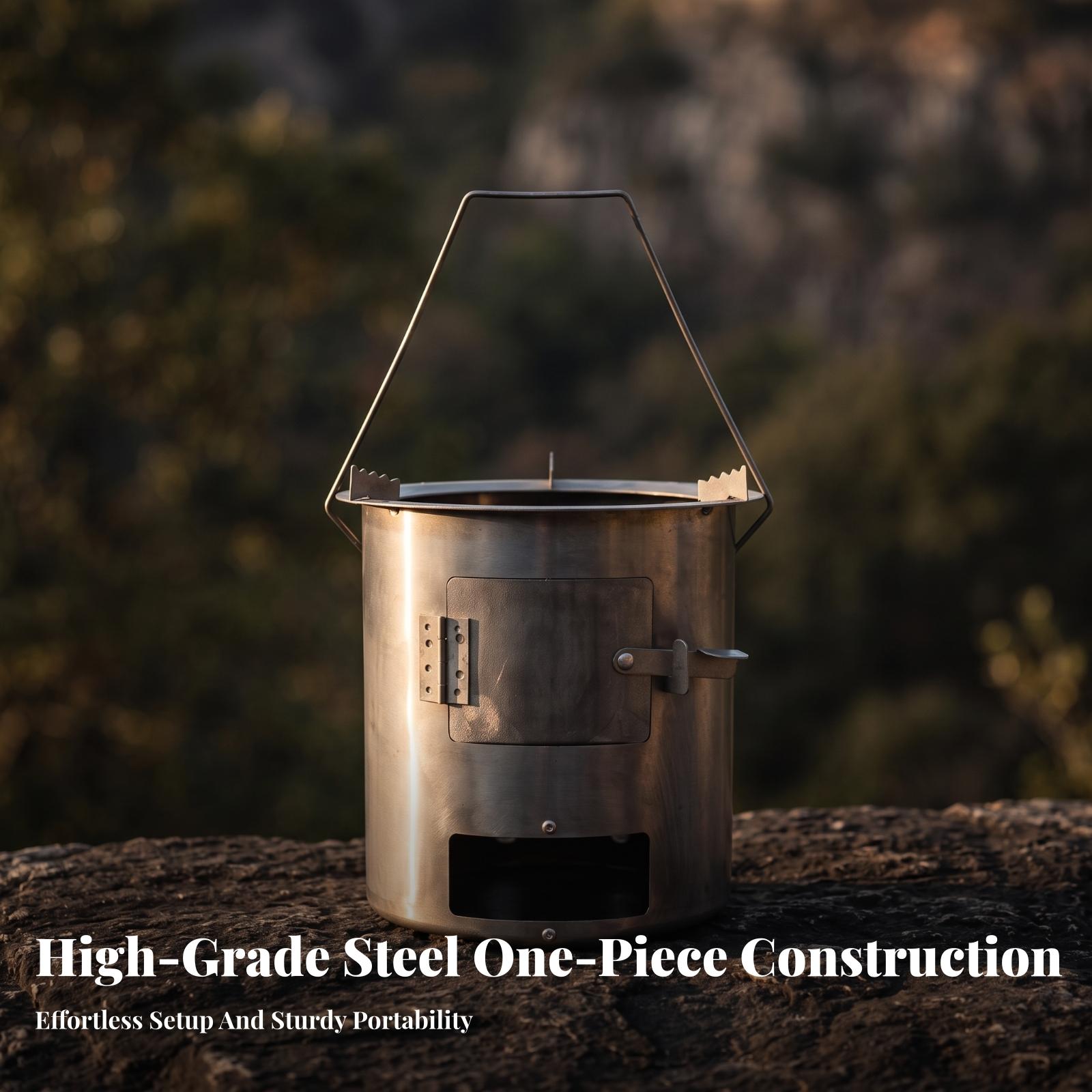 موقد خشبي اقتصادي للطهي في اله - مراجعة Camping Cooking Fire Stove وسعره