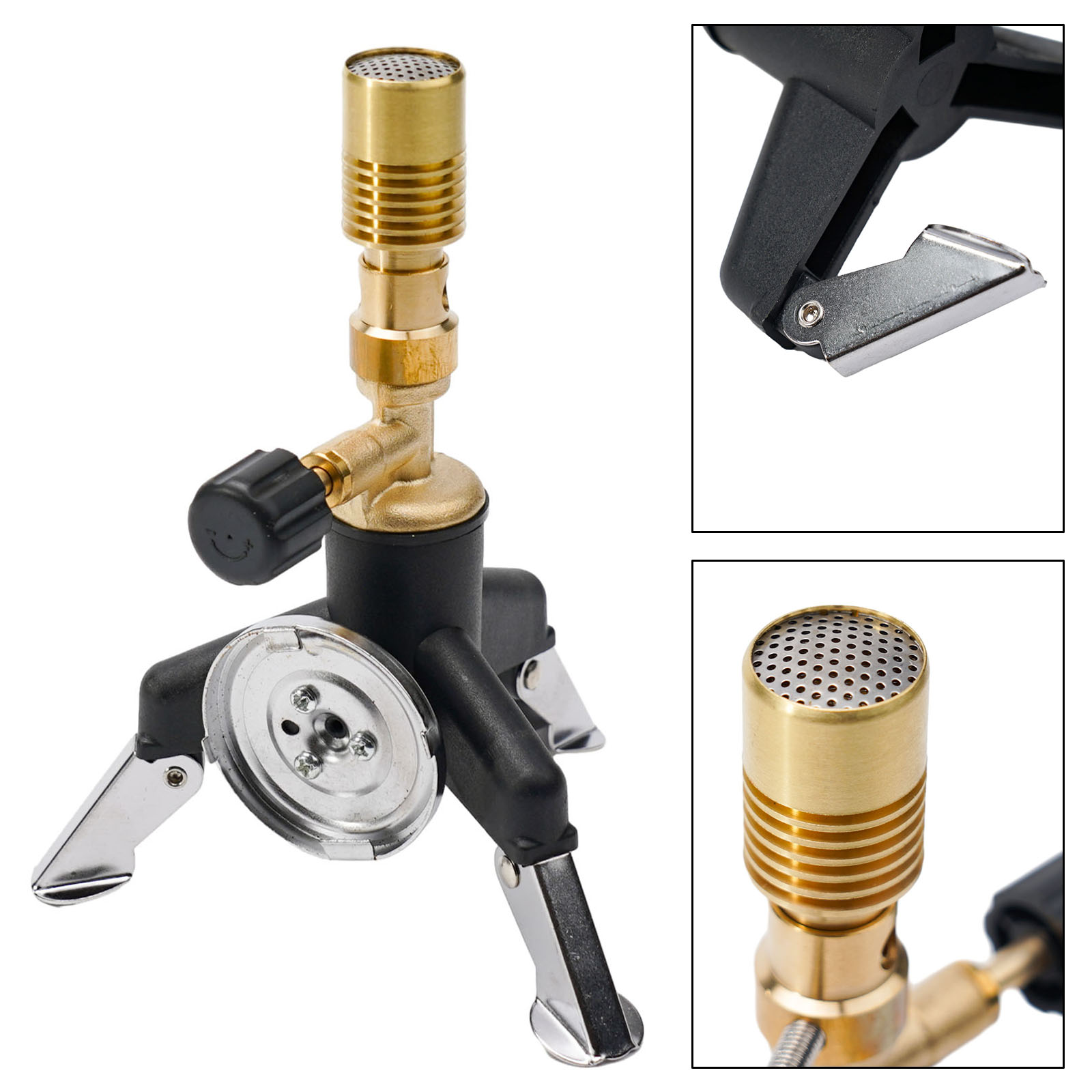 موقد غاز محمول من النحاس الأصف - مراجعة Camping Cooking Gas Stove Portable Tool وسعره