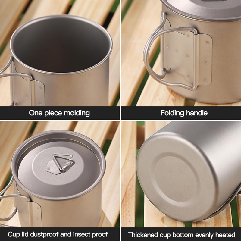 كوب تخييم من التيتانيوم بمقبض  - مراجعة Camping Cooking Utensil Bag وسعره