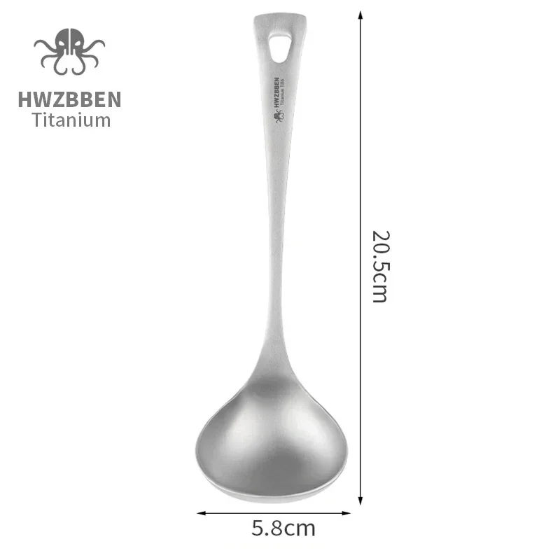 HWZBBEN-ملاعق حساء التيتانيوم  - مراجعة Camping Cooking Food وسعره