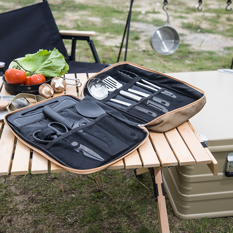 طقم أدوات طهي للتخييم مكون من  - مراجعة Camping Cooking Utensil Bag وسعره