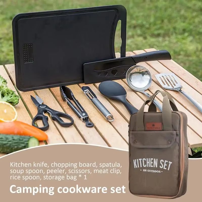 طقم أدوات طهي للتخييم مكون من  - مراجعة Camping Cooking Utensil Bag وسعره