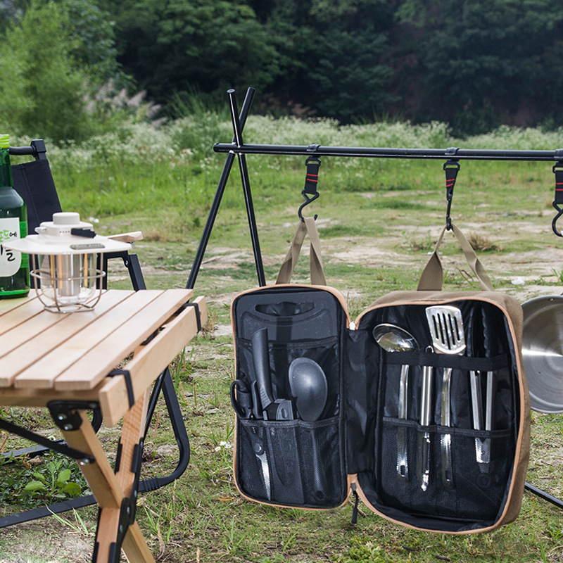 طقم أدوات طهي للتخييم مكون من  - مراجعة Camping Cooking Utensil Bag وسعره