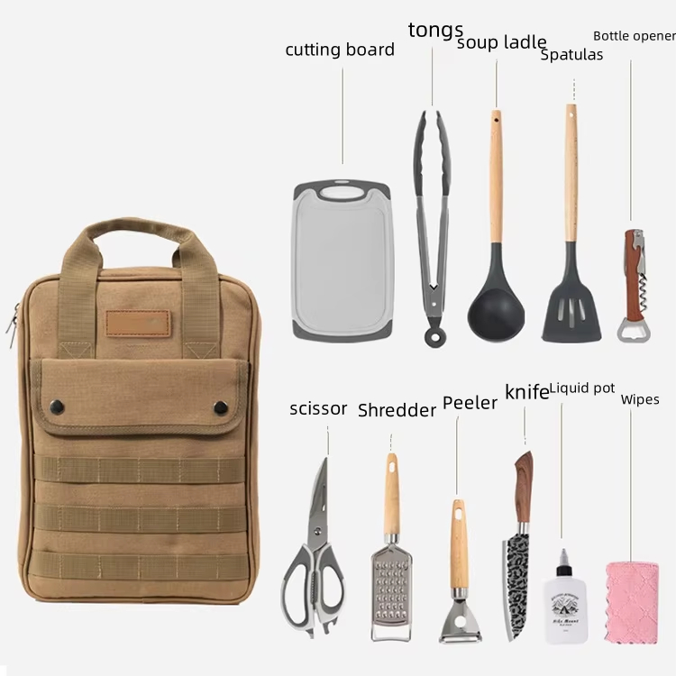 مجموعة أدوات الطهي للتخييم، 12 - مراجعة Camping Cooking Utensil Bag وسعره