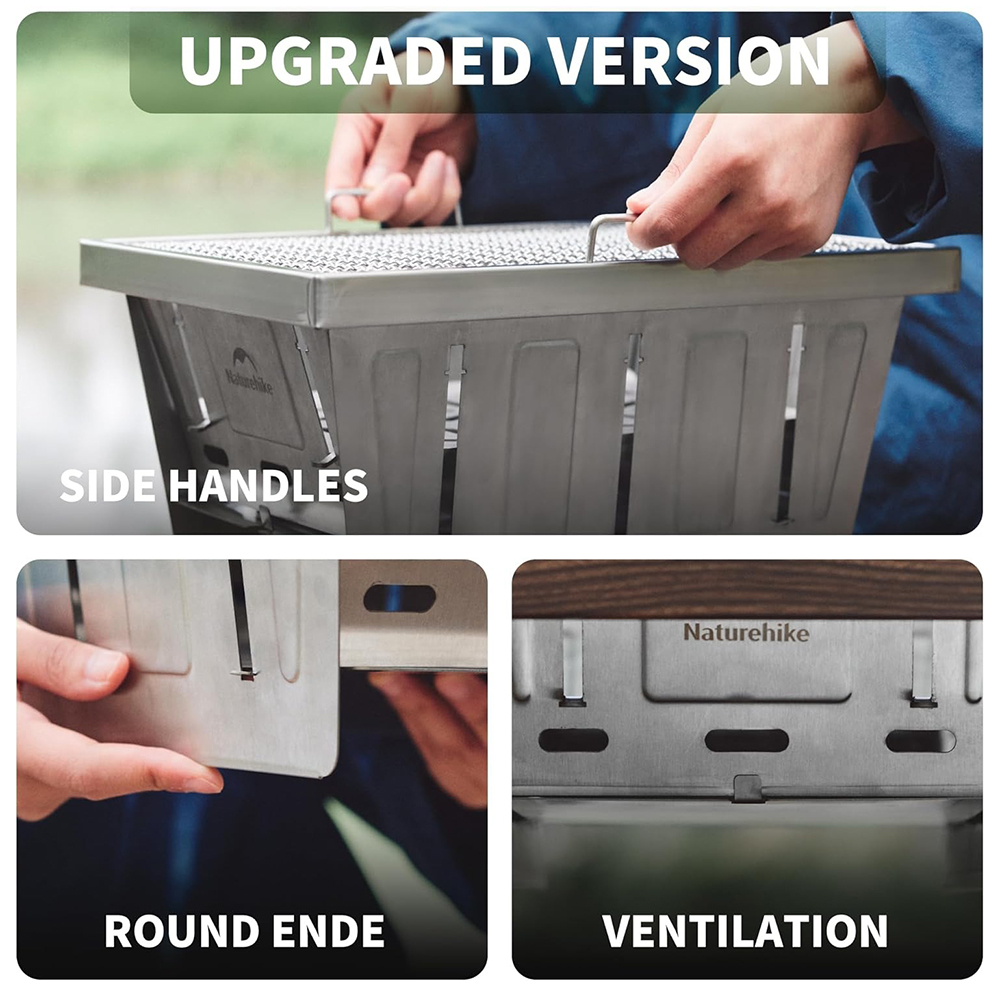 Naturehike التخييم شواية الفحم - مراجعة Camping Cooking Cupboard وسعره