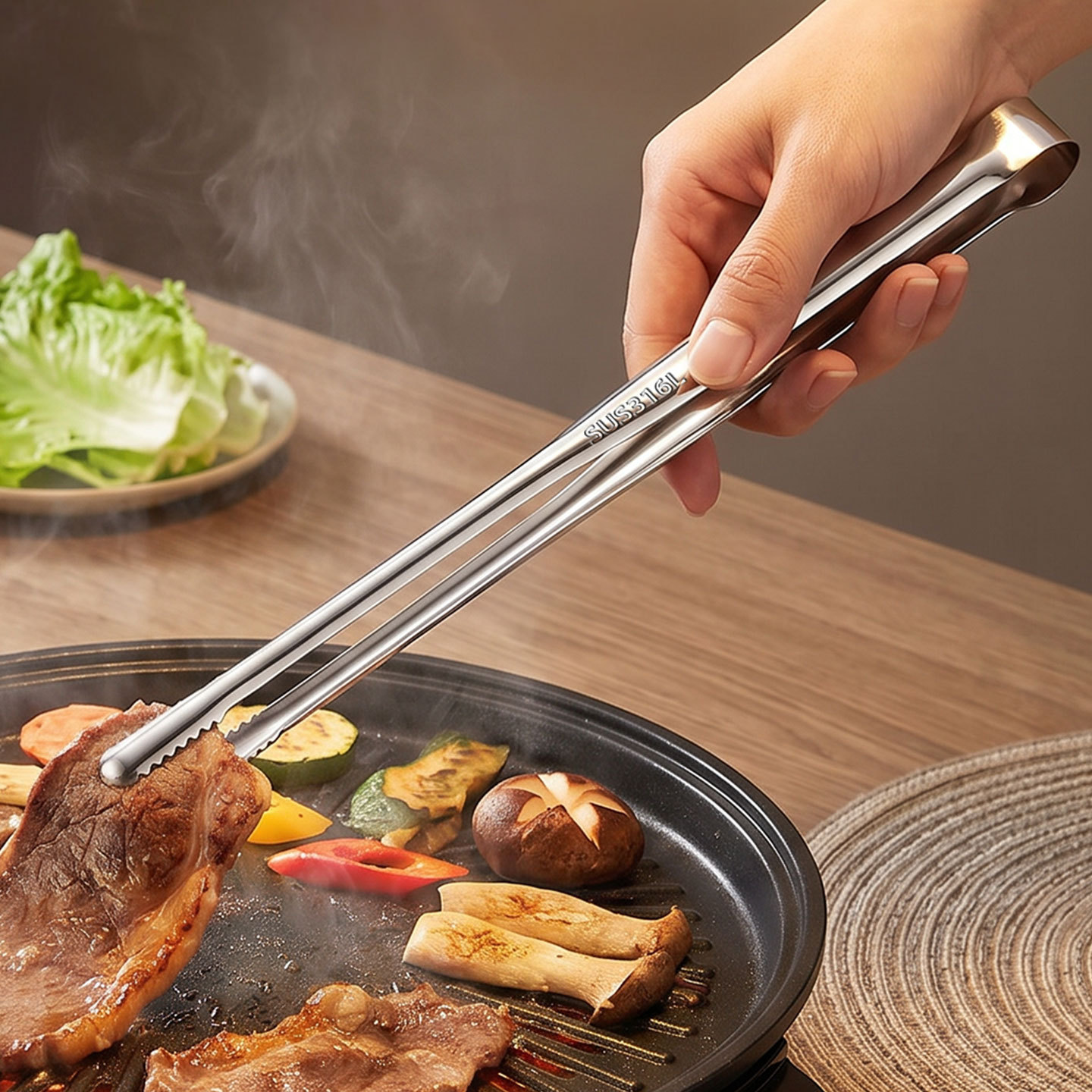 ملقط شواء للحوم، أدوات طهي، مل - مراجعة Camping Cooking Device وسعره