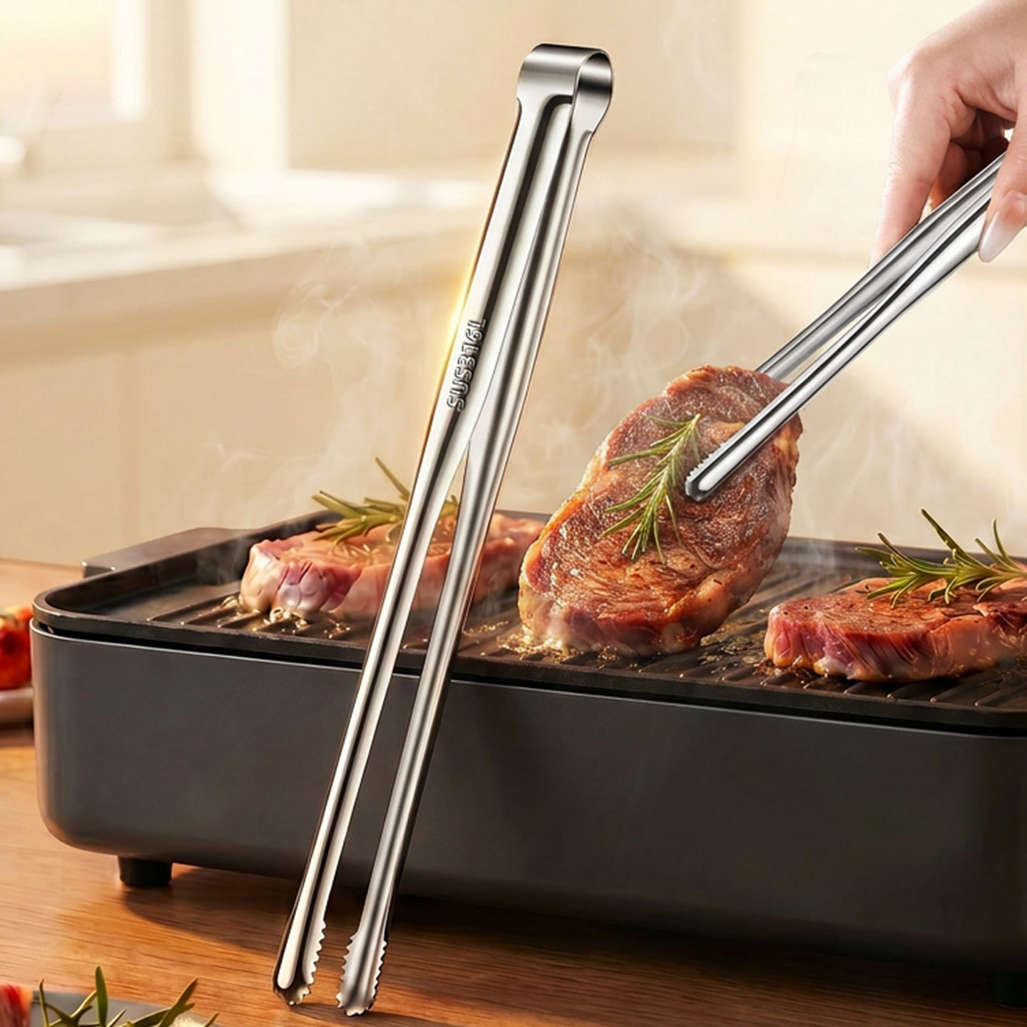 ملقط شواء للحوم، أدوات طهي، مل - مراجعة Camping Cooking Device وسعره