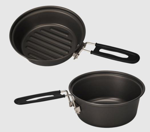 مجموعة أواني طهي خفيفة الوزن م - مراجعة Camping Cooking Pan Set وسعره
