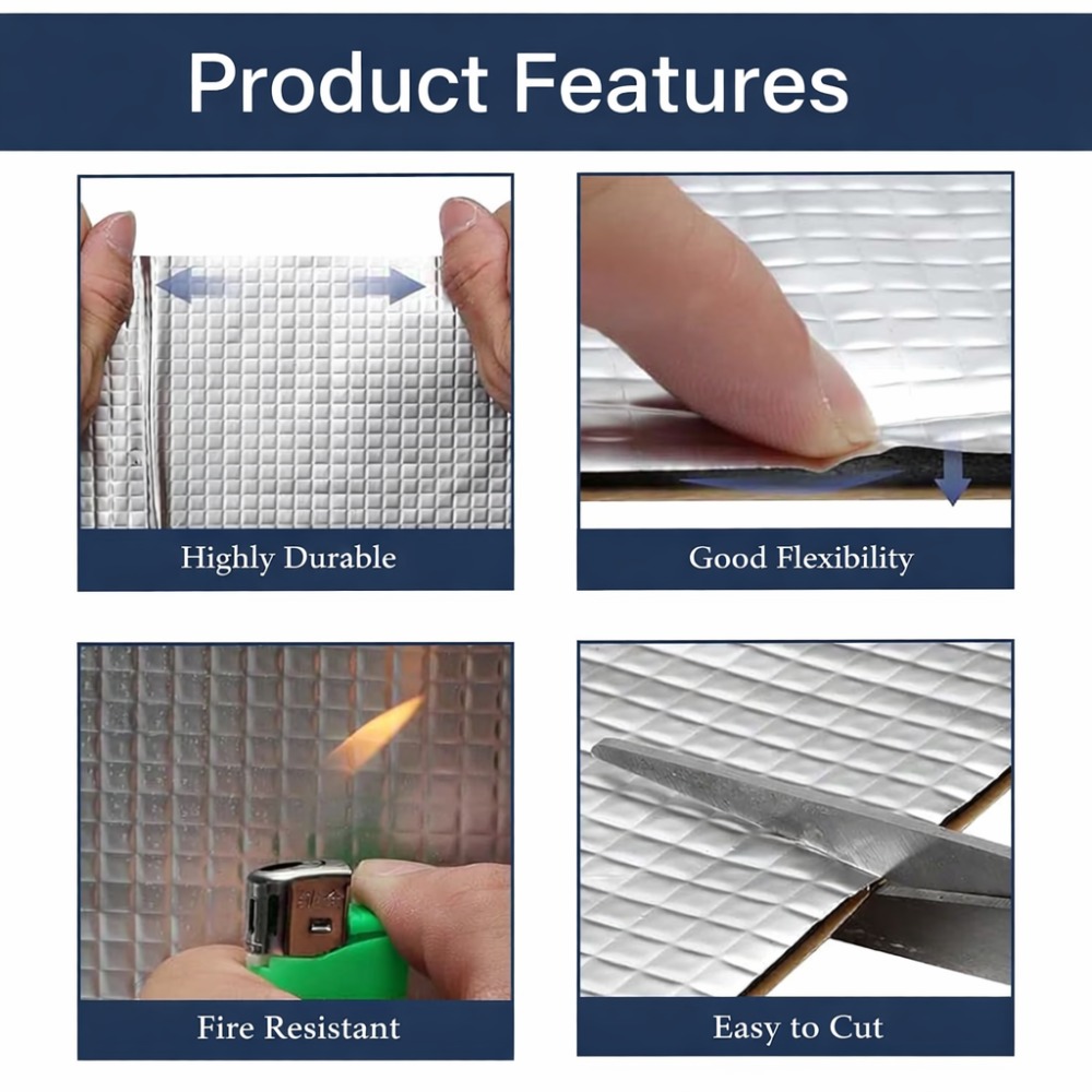 10 قطع من مادة عازلة للصوت للس - مراجعة Aluminum Foil Heavy Duty وسعره
