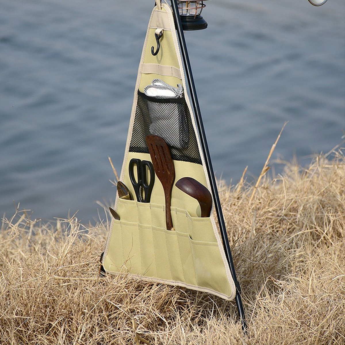 مناسب لحقيبة تنظيم أدوات المطب - مراجعة Camping Cooking Utensil Bag وسعره