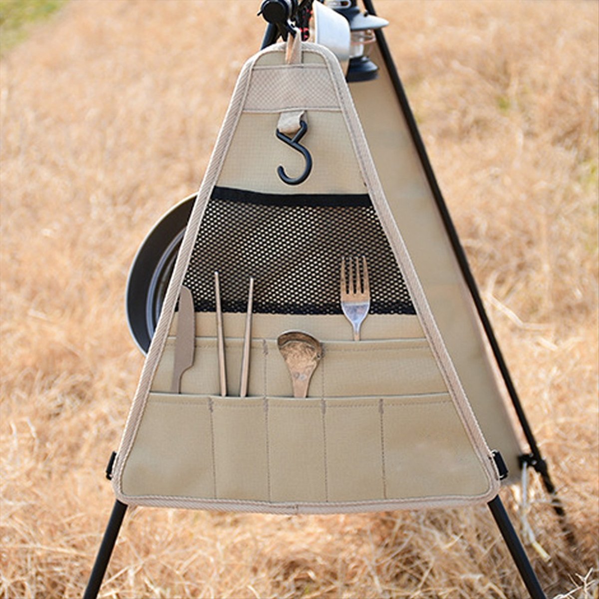 مناسب لحقيبة تنظيم أدوات المطب - مراجعة Camping Cooking Utensil Bag وسعره