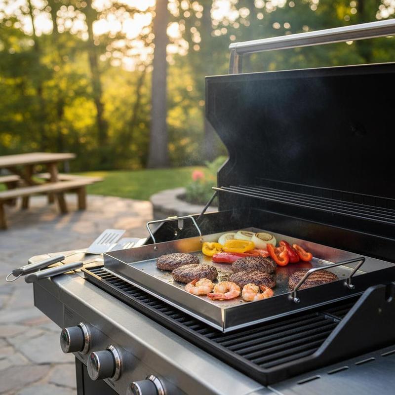شواية مسطحة عالمية مقاس 18x16  - مراجعة Camping Cooking Top وسعره