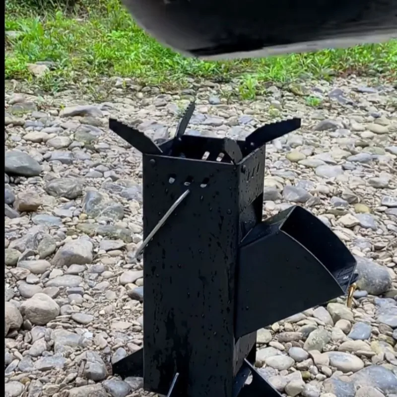 موقد خشب خارجي قابل للطي متكام - مراجعة Camping Cooking Fire Stove وسعره