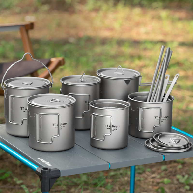 Tiartisan في الهواء الطلق التي - مراجعة Camping Cooking Pan Set وسعره