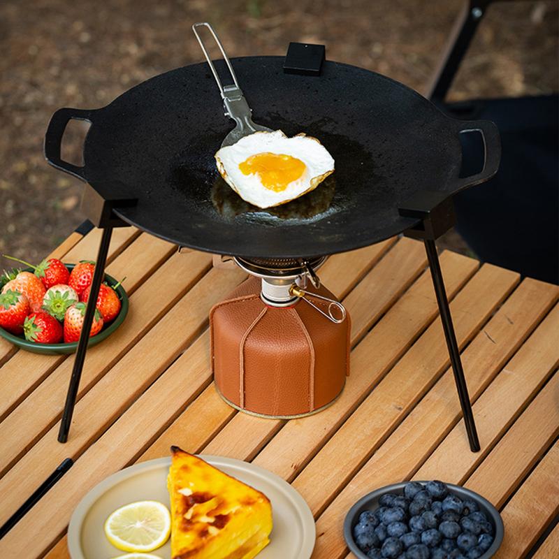 حامل ثلاثي للتخييم للطهي في ال - مراجعة Camping Cooking Fire Stove وسعره