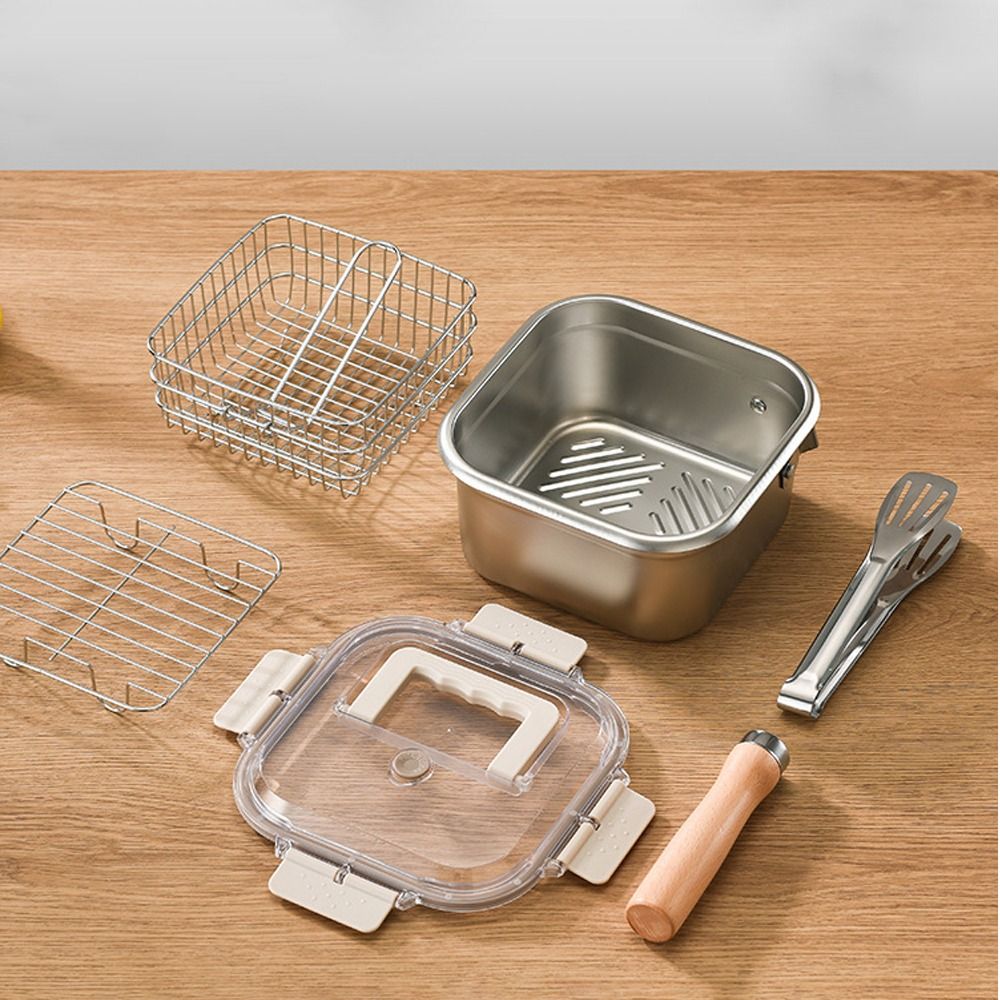 مقلاة محمولة من الفولاذ المقاو - مراجعة Camping Cooking Basket وسعره