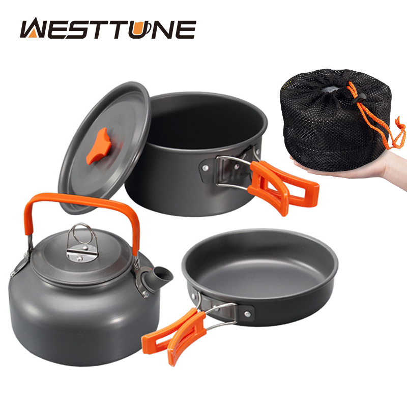 WESTTUNE التخييم طقم حلل استان - مراجعة Camping Cooking Tin وسعره
