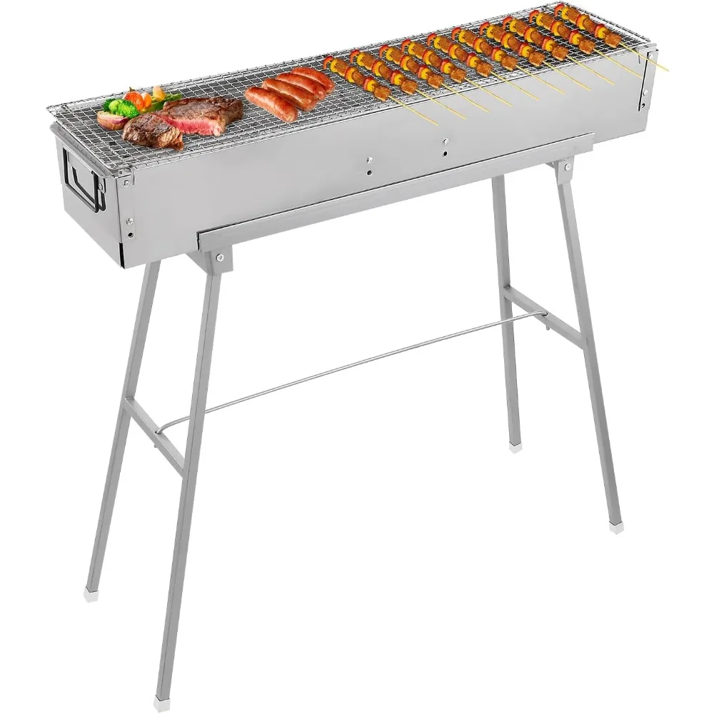 شوايات الفحم المحمولة، 32 بوصة - مراجعة Camp Grill Portable Folding وسعره