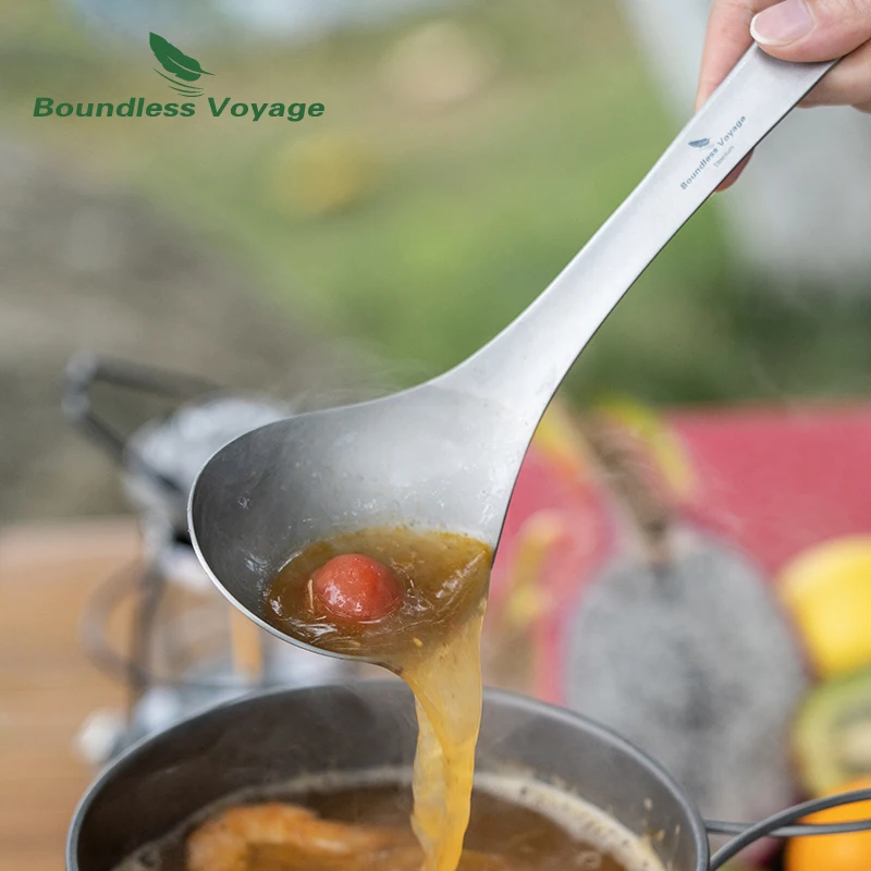 ملعقة حساء TA1 من التيتانيوم ل - مراجعة Camping Cooking Essentials وسعره