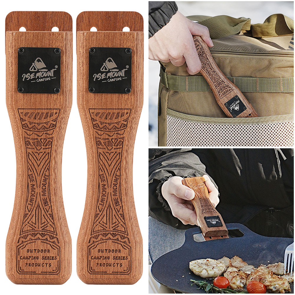 مقلاة شواء خشبية طبيعية للاستخ - مراجعة Camping Cooking Device وسعره