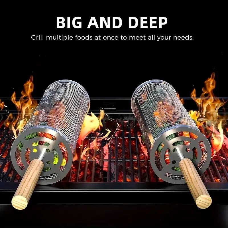 سلة شواء من الفولاذ المقاوم لل - مراجعة Camping Cooking Grill وسعره