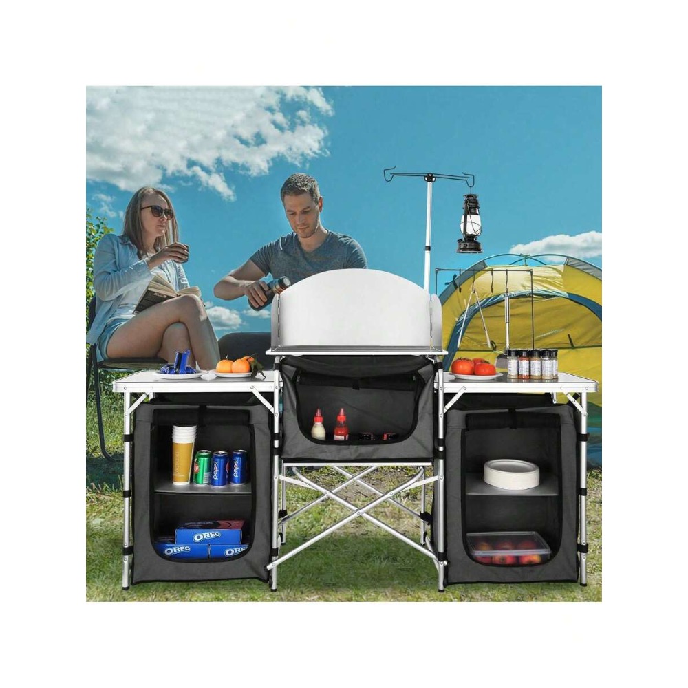 طاولة مطبخ قابلة للطي للتخييم  - مراجعة Camping Cooking Cupboard وسعره