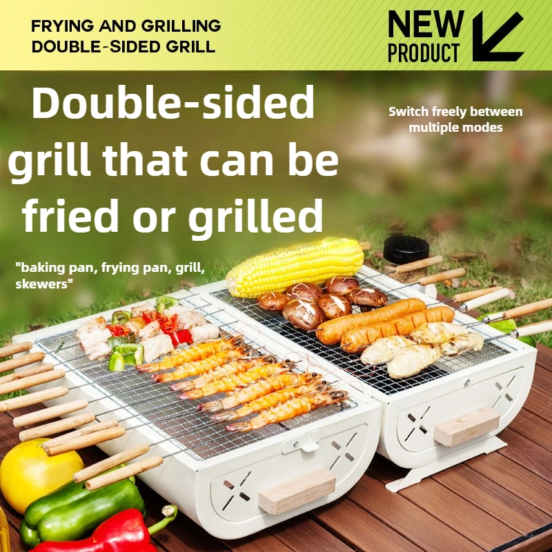 فرن شواء منزلي محمول للتخييم ف - مراجعة Camping Cooking Grill وسعره