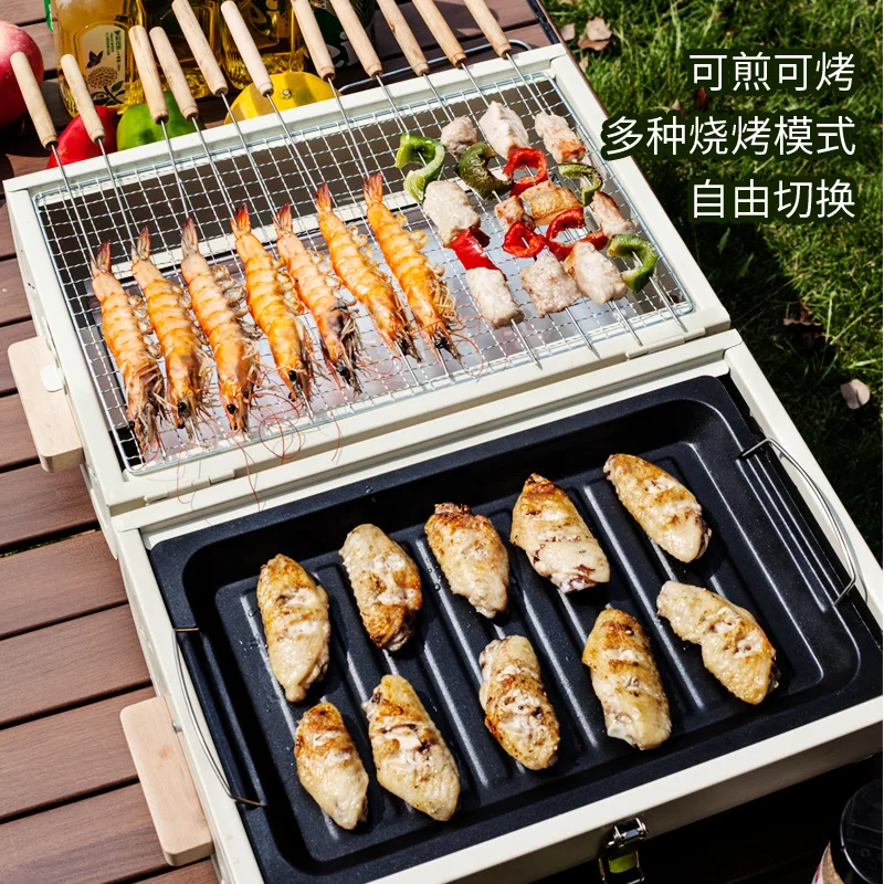 فرن شواء منزلي محمول للتخييم ف - مراجعة Camping Cooking Grill وسعره