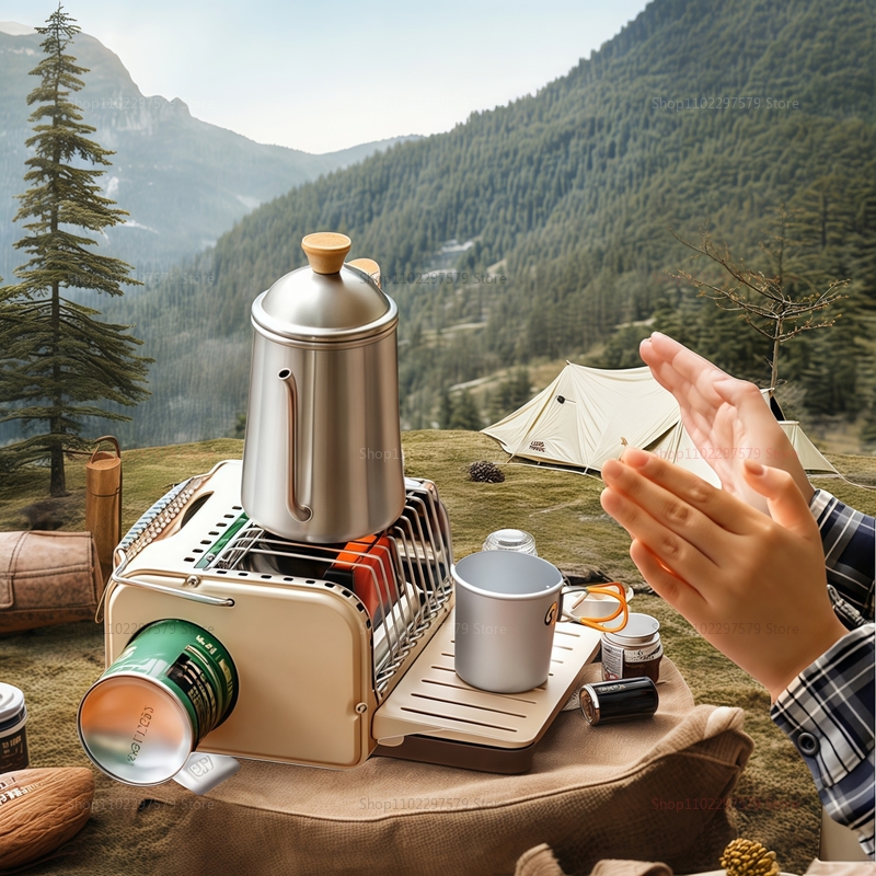 موقد غاز محمول للتخييم بقوة 12 - مراجعة Camping Cooking Heater وسعره