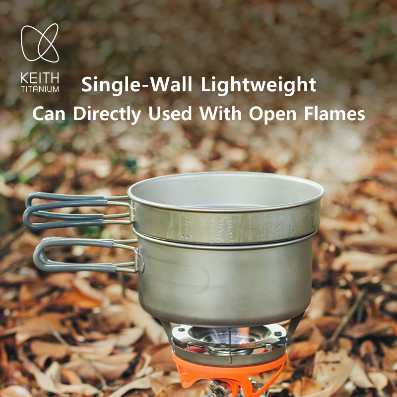 طقم أواني طهي من التيتانيوم ال - مراجعة Camping Cooking Pan Set وسعره