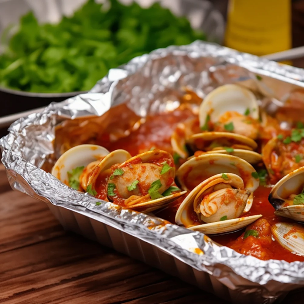 1 حزمة الغذاء الصف القصدير الق - مراجعة Aluminum Foil Heavy Duty وسعره
