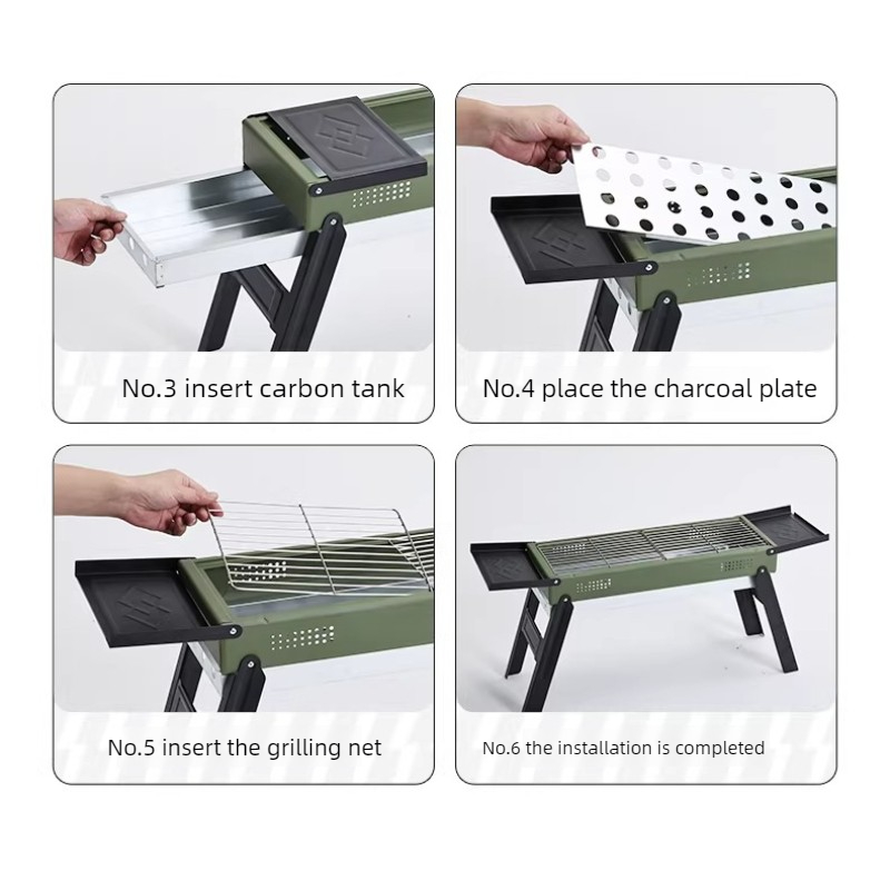 مجموعة واحدة من شوايات الشواء  - مراجعة Camp Grill Portable Folding وسعره