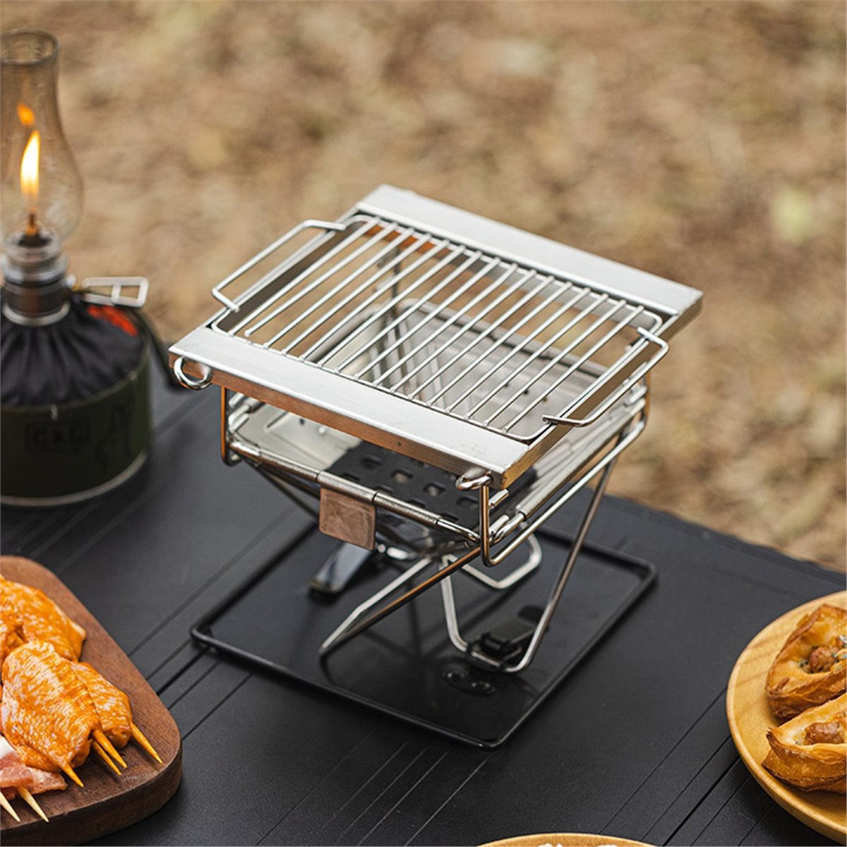 شواية قابلة للطي M10K للتخييم  - مراجعة Camp Grill Portable Folding وسعره