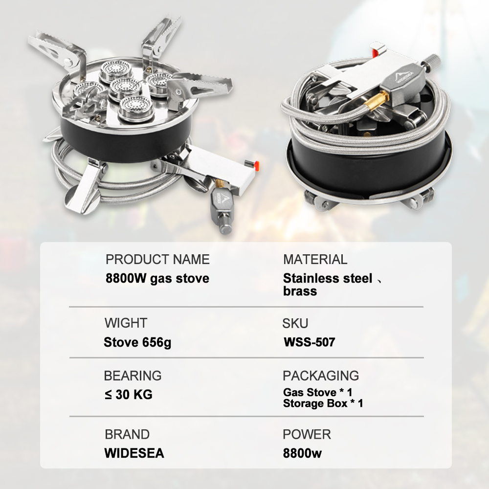 Widesea التخييم 5in1 موقد غاز  - مراجعة Camping Cooking Heater وسعره