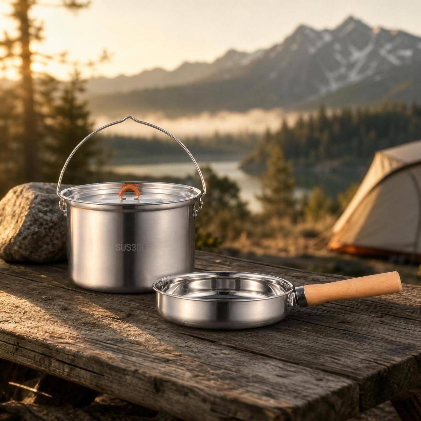 قدر طهي خارجي من الفولاذ المقا - مراجعة Camping No Cooking Meals وسعره