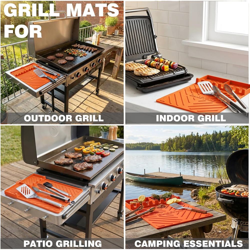 حصائر شواء سيليكون أو ملحقات ا - مراجعة Camping Cooking Grill وسعره