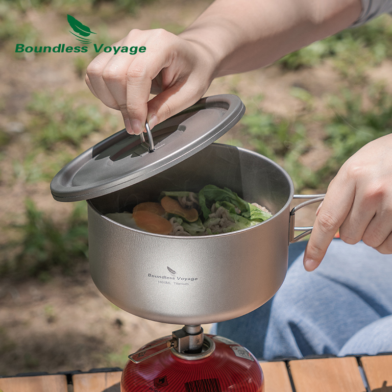 وعاء تخييم من التيتانيوم بدون  - مراجعة Camping Cooking Tin وسعره