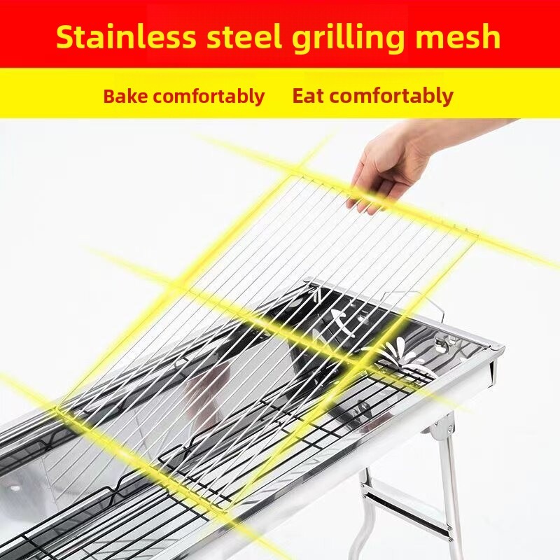 شواية فحم كبيرة قابلة للطي، مو - مراجعة Camp Grill Portable Folding وسعره
