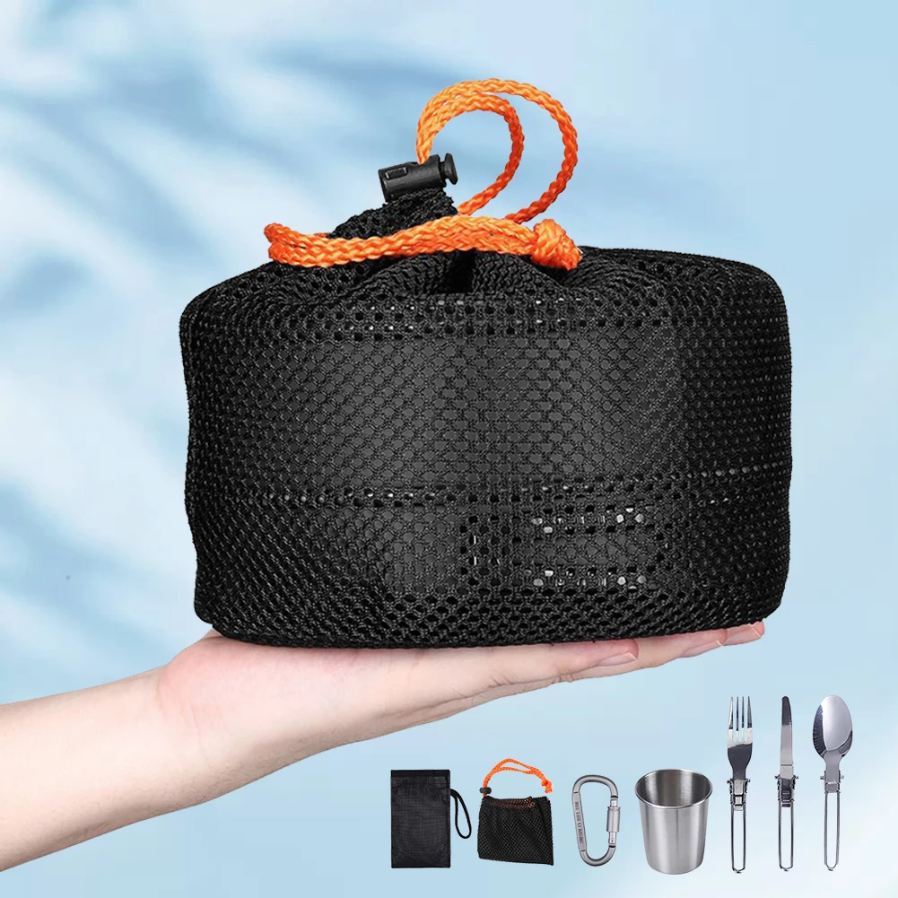 طقم أدوات طهي للتخييم، غلاية و - مراجعة Camping Cooking Pan Set وسعره
